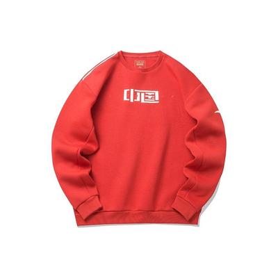 Anta Comprehensive Training Series Logo Print Round Neck Pullover Толстовка мужская красная 152217743-2