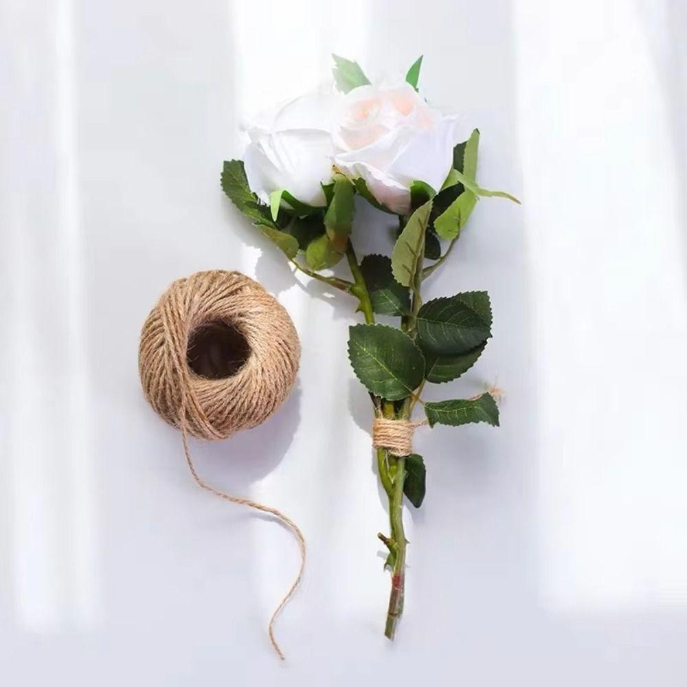 Hand-woven Jute Twine 100M/Roll Binding Rope  For Handmade Craft Baking Decoration Packing Gift Box