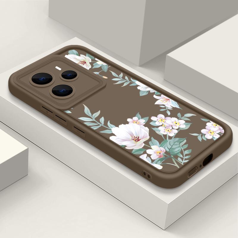 Простой цветочный узор мягкий чехол для телефона TPU для Xiaomi 14T Pro 13T Poco F6 X6 Pro M6 X5 Redmi Note 14 13 Pro 12 11 10 матовый противоударный бампер