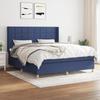 3132007 vidaXL Divan Bed with Mattress Blue 160x200 Cm Fabric