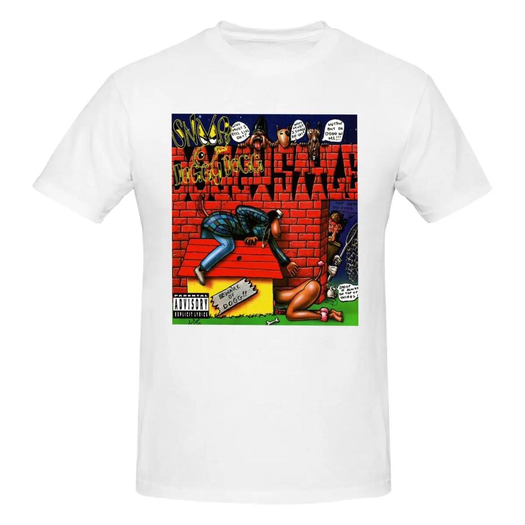 Летняя Харадзюку Кастомная Snoop Doggy Dogg Doggystyle Death Row Records для мужчин Футболка из чистого хлопка с круглым вырезом Оригинальная одежда
