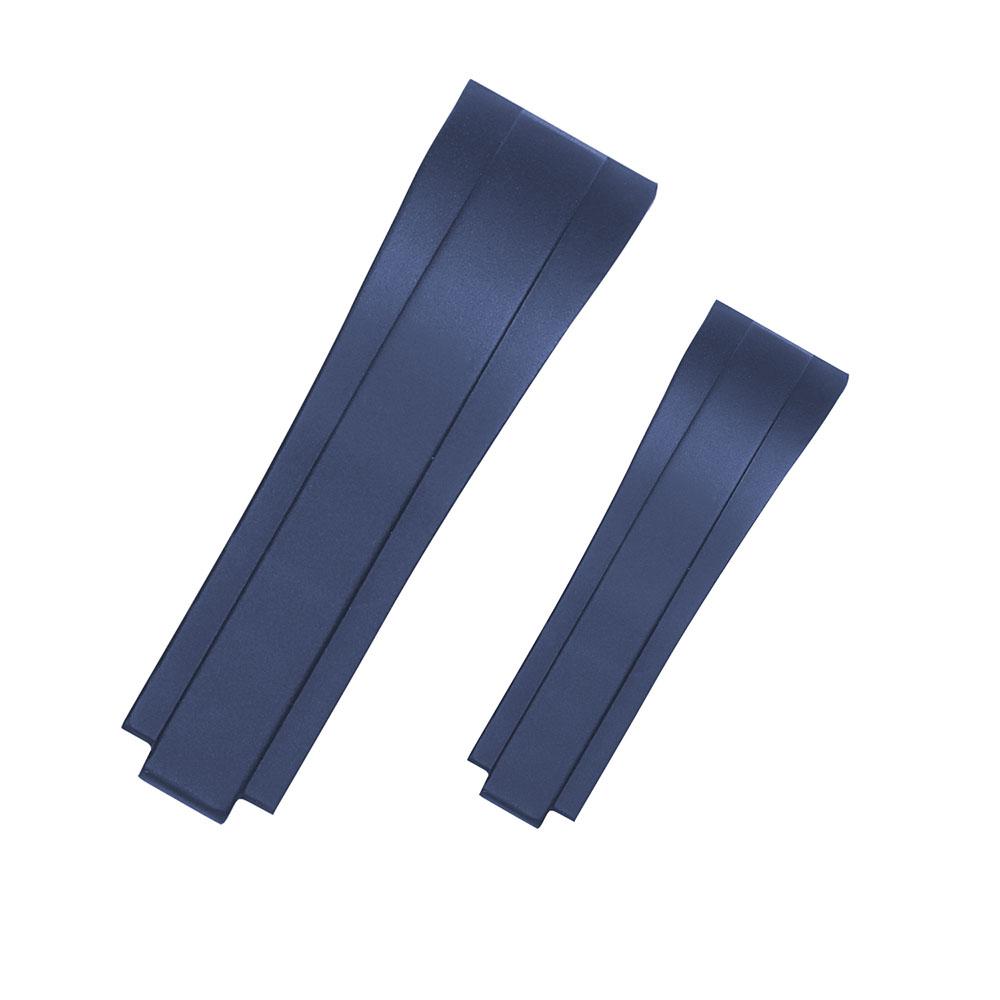 Rubber Watch Strap for Rolex Yacht Daytona Submarine Black Green Water Ghost Stainless Steel Folding Buckle Wristband Belt 20mm