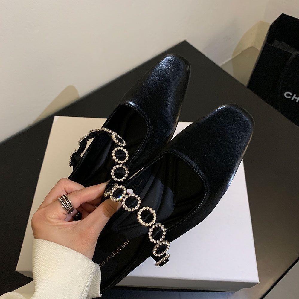 Модные женские балетки, тапочки, хрустальные мюли, дизайнерские сандалии 2025, новые туфли, квадратный носок, кожаные шлепанцы, летние слинги, пряжка де мухер