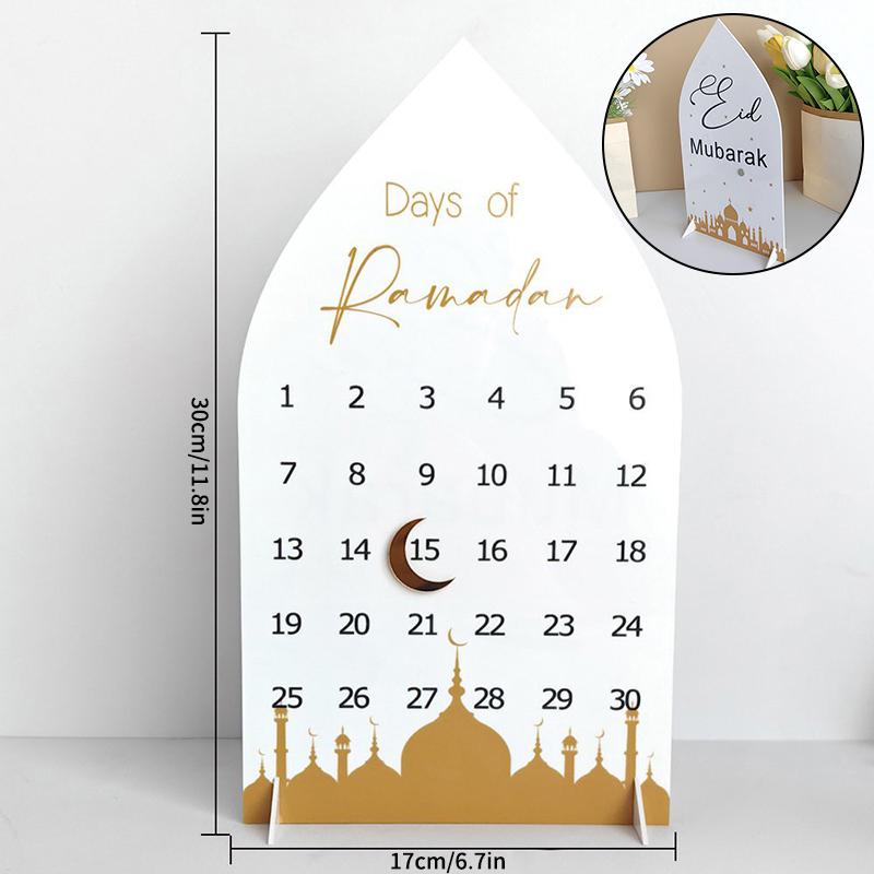 Acrylic Ramadan   Calendar  Middle Eastern Countdown  Calendar For  Eid Mubarak  Table Ornament  Muslim  Ramadan Party Gift