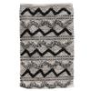 Les Trésors De Lily [R2498] - 'Boho' Black Beige Cotton Rug - 90x60 Cm