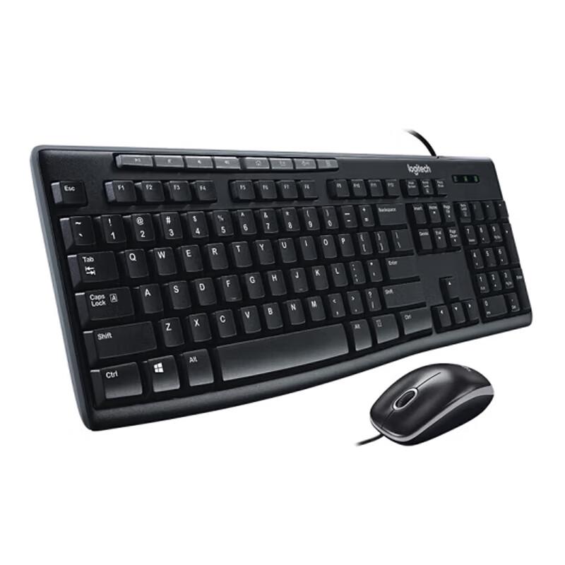 Logitech Проводная клавиатура и мышь MK200