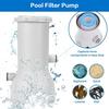 NEW Electric Filter Pump Large Pool 1000 GPH Swimming Pool Filter Household Pool Cleaner Removable Filter Core Circulation Pump