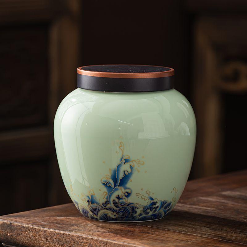 Vintage Sealed Moisture-proof Tea Canister Nut Candy Storage Container Coffee Bean Food Storage Jar Desktop Ornament Home Decor