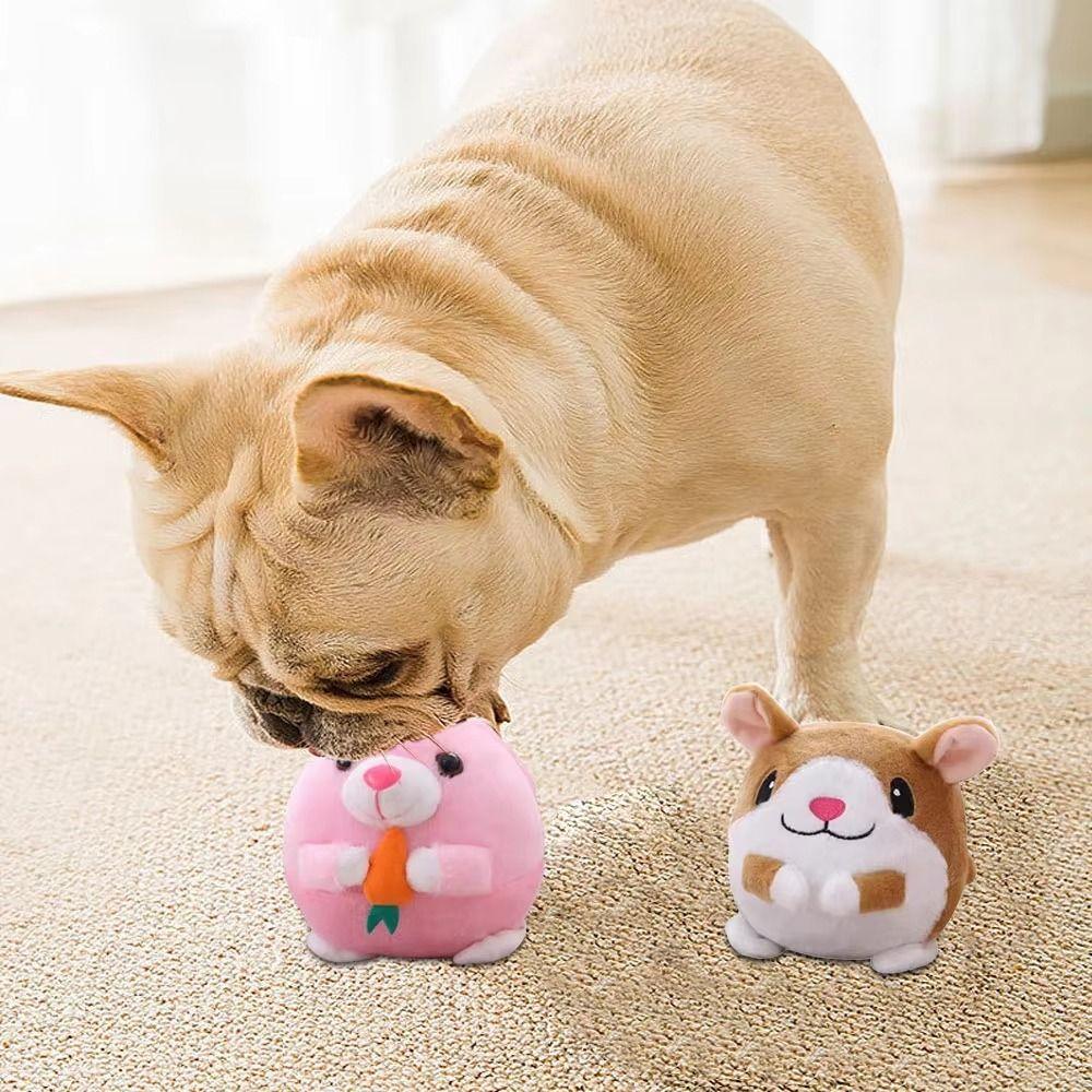 USB Rechargeable Bouncing Jump Balls Shake Dog Chewing Moving Plush Toy Kids Toy