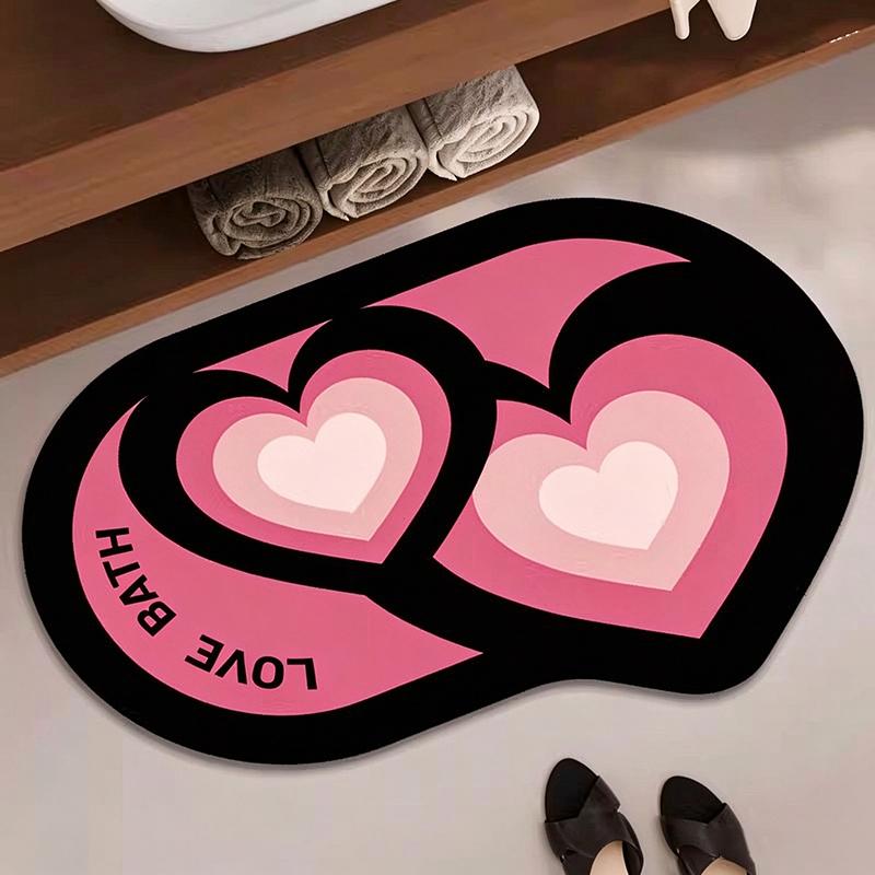 Modern Floor Mat & Door Mat Non-Slip Textured Rug For Bathroom Kitchen Entrance Water-Absorbing Non-Slip Foot Decorative Mats