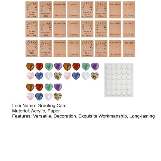 1 комплект поздравительных открыток ко Дню Святого Валентина с искусственными кристаллами в форме сердца, романтическая любовная открытка для праздничного подарка