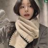 Women's Solid Color Japanese-Style Knitted Scarf - Winter 2024 Warm, Windproof, Versatile Accessory