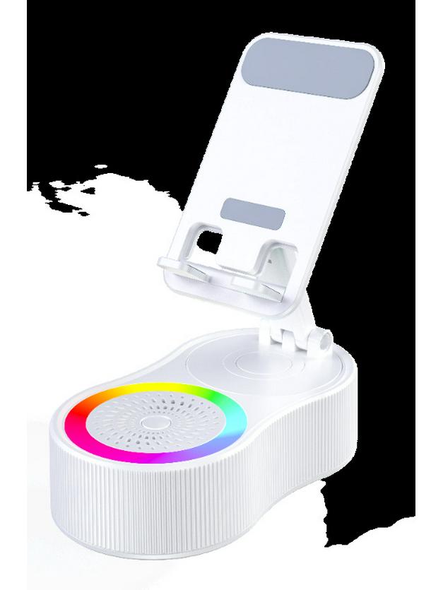 360° Rotating Phone Holder with Power Bank, Bluetooth Speaker & Portable Atmosphere Light