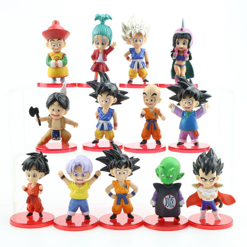 Фигурка Аниме Dragon Ball Z Супер Сайян Сон Гоку Сон Гохан Веджета Броли Пикколо Маджин Буу Набор Фигурок Действия Модель Подарки Игрушка