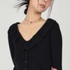 URBANIA Black Ribbon Bead Necklace DDA0047