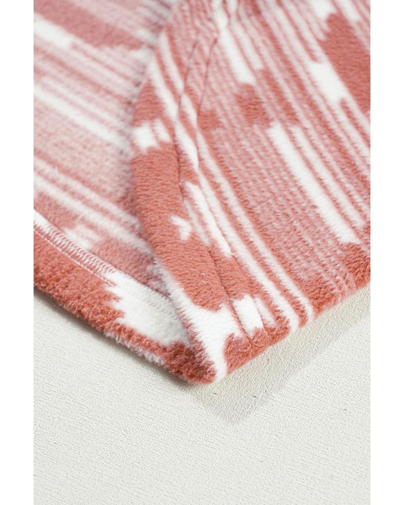 Azura Exchange Pink Plus Size Aztec Print Chest Pocket Shacket