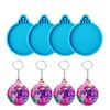 Round Shape Pendant Epoxy Resin Molds Keychain Making Silicone Mould Creative Keychain Molds