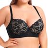 Большой комфортный бюстгальтер пуш-ап на косточках с регулируемыми кружевными бретелями