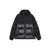 Originals Solid Color Embroidered Logo Zip Hooded Down Jacket Men Outerwear Black HL9181