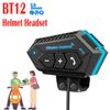 Гарнитура Bluetooth для мотоциклетного шлема BT12 — водонепроницаемая, с шумоподавлением, функцией громкой связи, светодиодной подсветкой