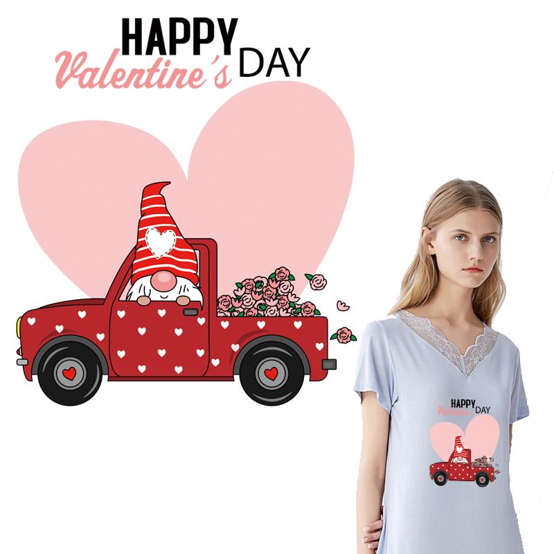 Наклейки на День святого Валентина на одежде, мужские и женские футболки, джинсы, наклейки, теплопередача, новые нашивки, моющиеся термонаклейки A-Level