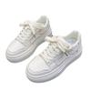 2025 New Spring and Summer Versatile Thick-soled Heightening Casual Shoes Niche Original Board Shoes Mesh Breathable White Shoes Women