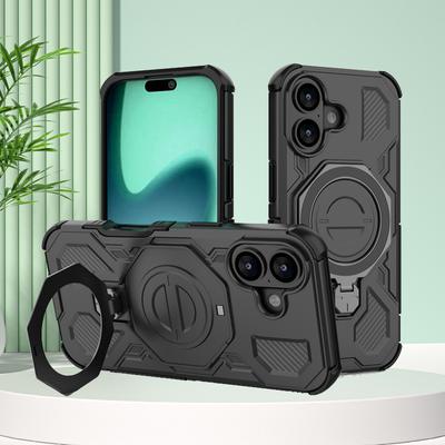 Чехол для iPhone 17 Чехол для iPhone 17 Держатель Магнитная Беспроводная Зарядка Бампер Защитные Чехлы для Телефона для iPhone 17 Air Pro Max