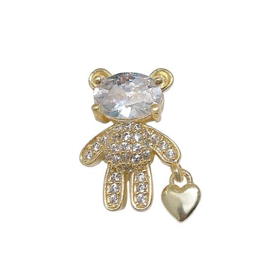 Nail Rhinestone Apply Shape Luxurious Shining Three-dimensional Bear Easy To DIY Nail Art Long Lasting