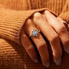 Женское кольцо с блестящими стразами в форме капли воды, винтажное кольцо на костяшку пальца