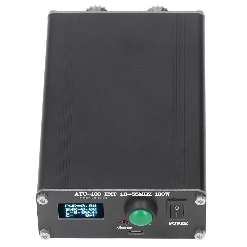 Mini Automatic ATU‑100 Antenna Tuner for Radio Equipment 1.8~55MHz 0.96IN with Housing