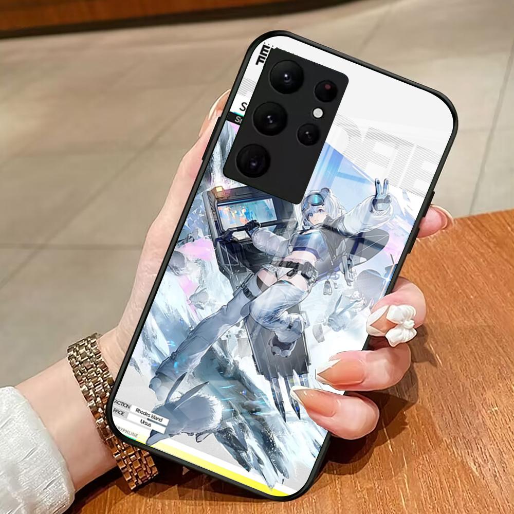 Чехол для телефона Arknights Endfield для Samsung S25 Edge Ultra 23 22 21 20 Ultra Plus S24 Fe A54 53 25 Стеклянная крышка