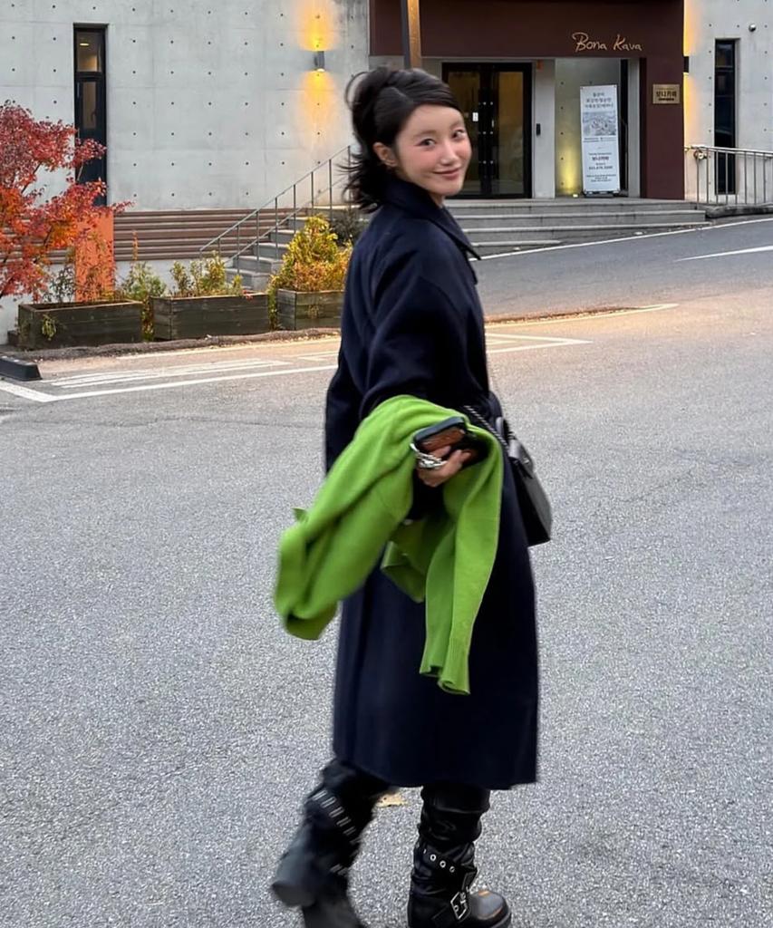 Generalidea Balmacaan Single Handmade Long Coat [Dark Navy] / Wbe3L10510