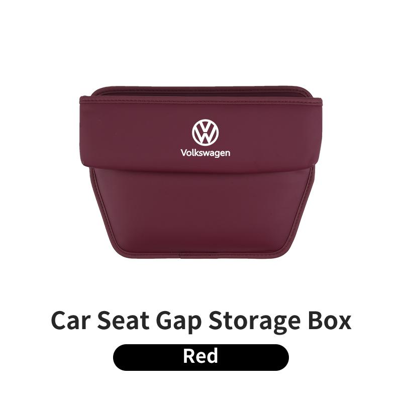 Car Trapezoidal Seat Gap Organizer PU Leather Storage Box Auto Accessories For VW R Scirocco Jetta Beetle Golf Passat TiguanSZ2