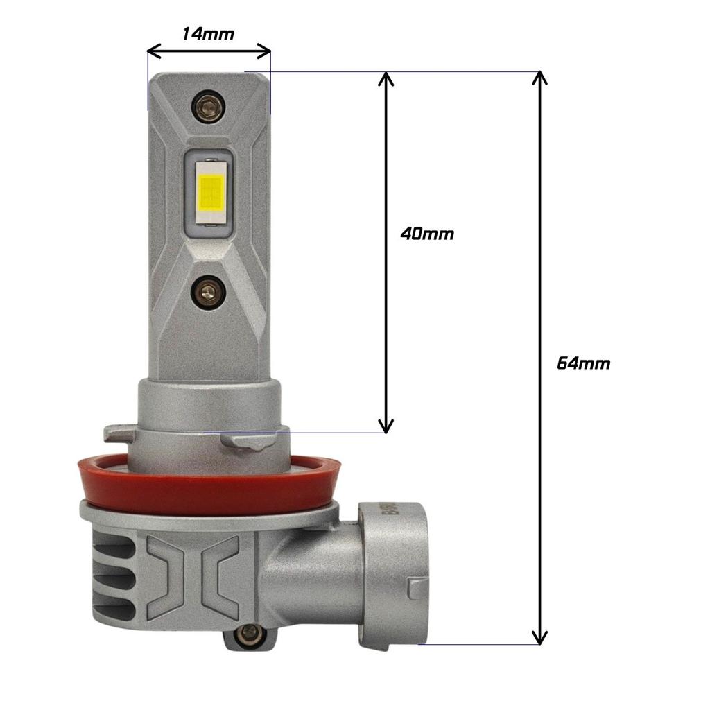 2 Pcs H9 LED Bulbs 12-24V CANBUS CSP White, Powerful 5000lm New Off-Road