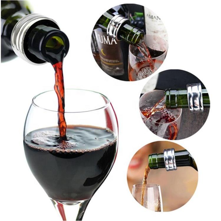 B06W Wine Lovers 5 Pieces Metal Drip Ring Wine Pourer Stopper Wine Opener Corkscrew