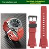 Для серии Casio GST-B400 Резиновый Водонепроницаемый Спортивный Ремешок Стальное Сердце Улучшенная Пряжка с Рисунком Стального Кольца Ремешок