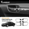 For Chrysler 300 300C 2005-2007 Inner Door Handle Frame Carbon Fiber Sticker Trim Interior Accessories
