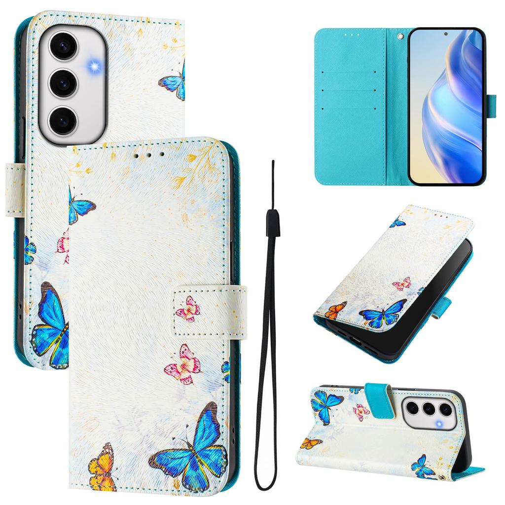 The Butterfly Family Forest Luxury Painted Leather Case Wallet PU Leather Book Style Cover for Samsung Galaxy S21 S22 S23 S24,A13 A15 A16 A06 A54...