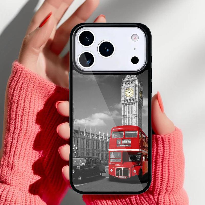 Лондон Красный Телефонный Автобус Биг Бен Чехол для Телефона для iPhone 17 16 15 14 13 Pro Max Задняя Крышка для 12 11 Pro Coque