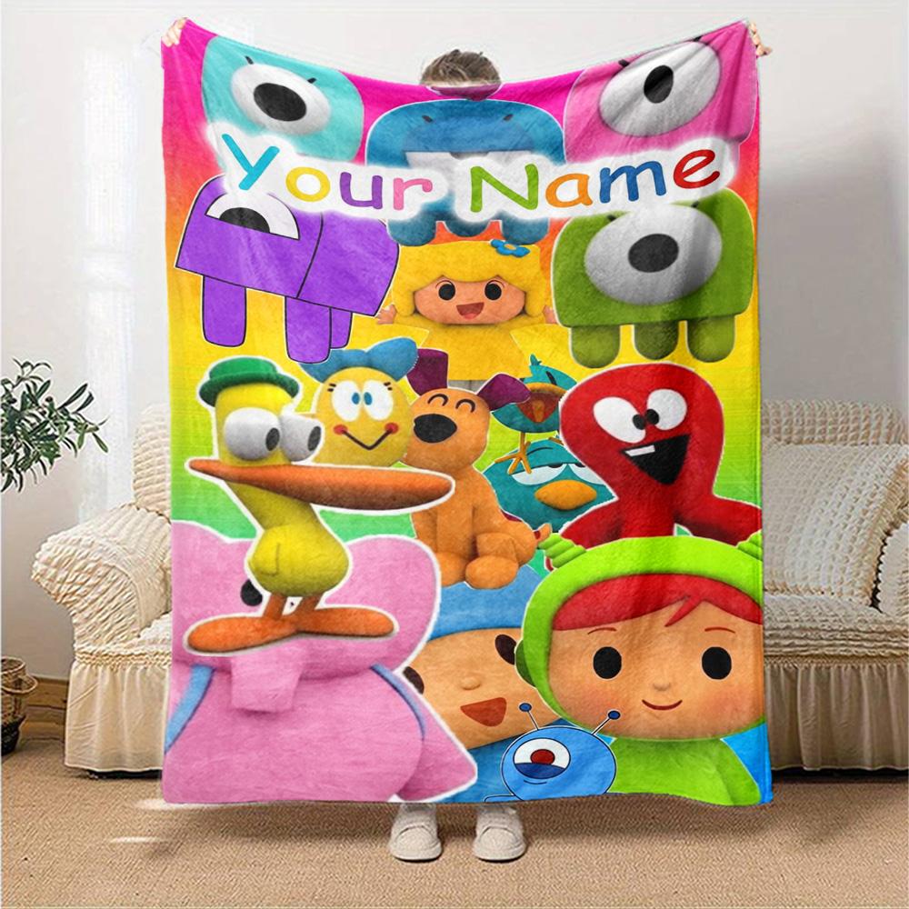 Pocoyo Personalized Name Blanket Throw Customizable Blanket Warmthful Decor Throw For Livingroom Bedding Sofa Office Chair for All Occasions