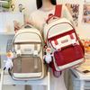 Lightweight Contrast Color Schoolbag Women's Large Capacity Travel Backpack Student Backpack