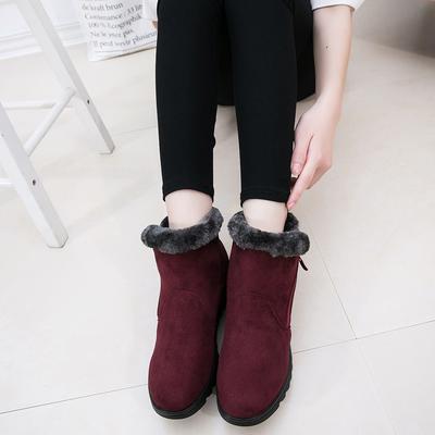 Женские ботильоны. Новые 3-цветные модные повседневные модные теплые женские зимние ботинки на плоской подошве.