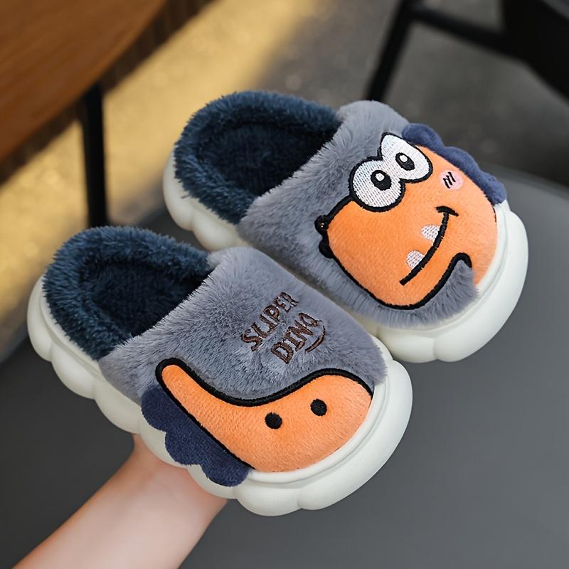 Dinosaur Slippers Cute Cartoon Dinosaur Design Winter Home Warm Shoes
