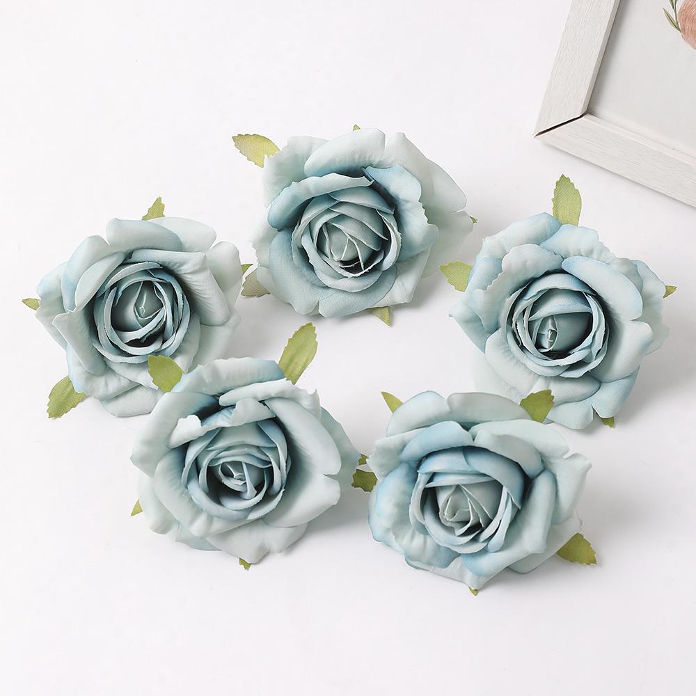 5/10Pcs Rose Artificial Flower Silk Fake Flowers Home Decor Garden Wedding Party Decoration DIY Craft Garland Gift Accessories