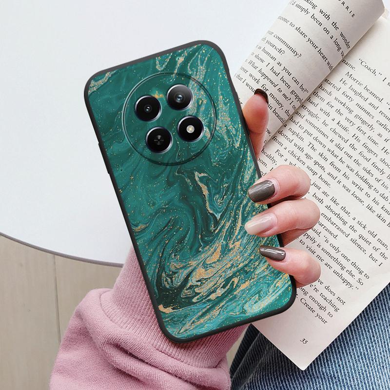 Роскошный Чехол Для Redmi 14C 4G 14R 5G A4 Note 14 Pro 5G Poco C75 Fundas Мраморный Узор Мягкий ТПУ Защитная Крышка Ударопрочный