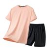 Premium Plus Size Ice Silk Sportswear Set for Men & Women: Quick-Dry T-Shirt & Shorts for Summer Fitness