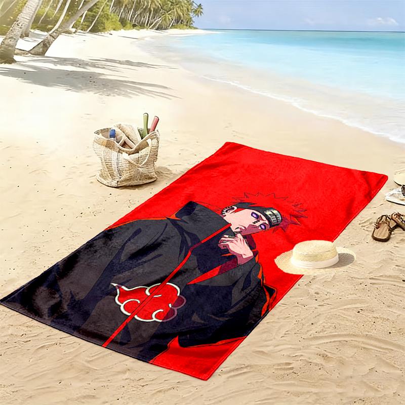 1pc naruto Beach Towel Ideal Birthday Gift For Family, A Vibrant Beach Towel Suitable for Outdoor Activities