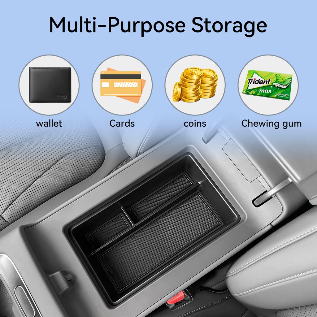 for Xpeng P7+ 2025-2026 Center Console Armrest Storage Box Tray Organizer Car Interior Accessories Tidying