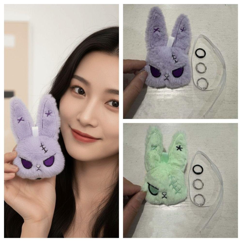 Soft Halloween Plushie Fluffy Stitched Bunny Quirky Doll Gothic Rabbit Cosplayers