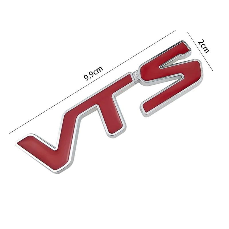 Металлический 3D значок-эмблема V T S VTS для автомобиля, 3D логотип-наклейка для Citroen C2 C3 C4 Quatre Saxo Xsara Jimny 1.6 16v VTR, красно-серебристый цвет